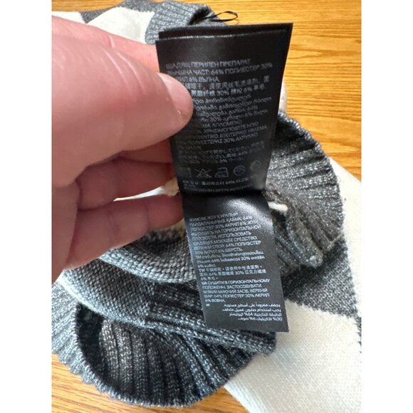 Pringle Of Scotland X H&M Long Sleeve Crew Neck Argyle Knit Sweater Size S - Picture 10 of 12